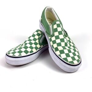 Vans‎ Classic Slip On Color Theory Pesto Green M4/W5.5 Checkerboard Skate